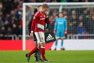 MIDDLESBROUGH, ENGLAND - DECEMBER 17: Viktor Fischer of Middlesbrough walks off injured during the Premier League match between Middlesbrough and Swansea City at Riverside Stadium on December 17, 2016 in Middlesbrough, England.  (Photo by Alex Livesey/Getty Images)